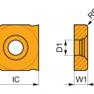 SNHQ 120305TRL:M8340 Disc Mill Insert - Slotting