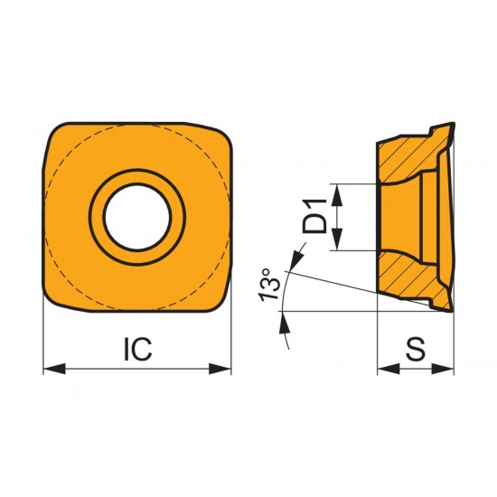 SOHT 120514SR-M:M9325 Milling Insert - High Feed