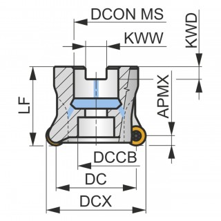 40A05R-SMORC10-C Shell Milling Cutter - Copy and Profile