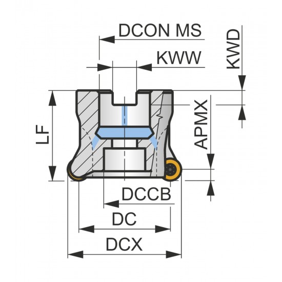 40A05R-SMORC10-C Shell Milling Cutter - Copy and Profile