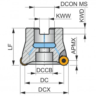 42A05R-SMORD10-CF Shell Milling Cutter - Copy and Profile