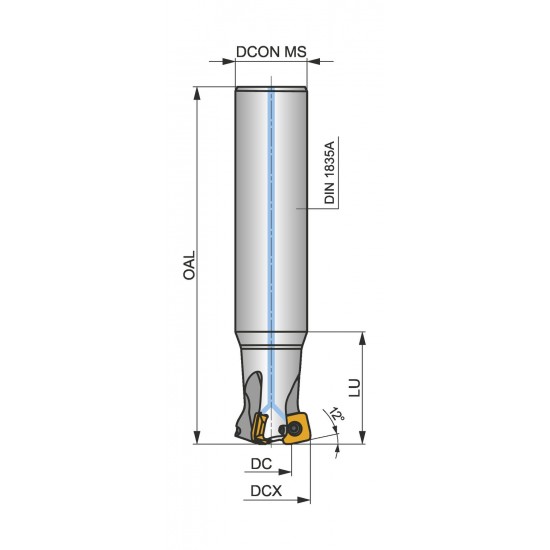 40E4R120A32-SSO12-C VER SO12 12° High Feed Milling with Internal Coolant