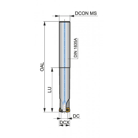 16E2R065A16-SZD07 End Milling Cutter - High Feed