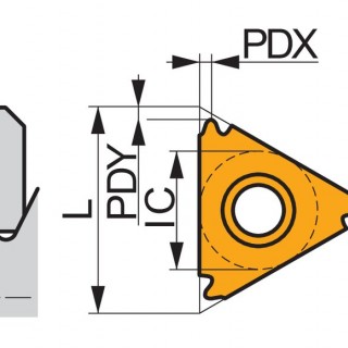 TN 16ELAG55:T8030 Threading Insert External Partial Profile - 55° Whitworth thread