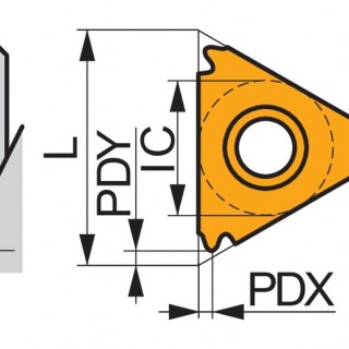 TN 11NRA55:T8030 Threading Insert Internal Partial Profile - 55° Whitworth thread