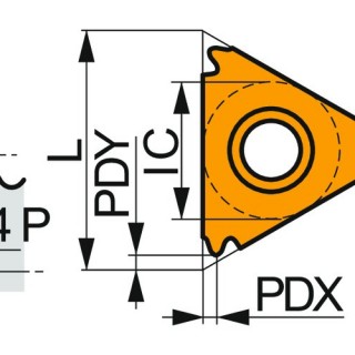 TN 11NR150M-P1:T8030 Threading Insert Internal Full Profile - 60° ISO-metric thread