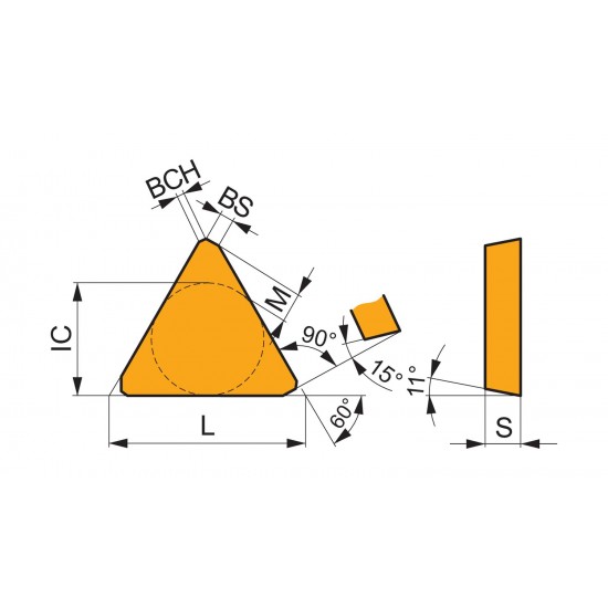 TPKN 2204PDER:8215 Milling Insert - Square Shoulder