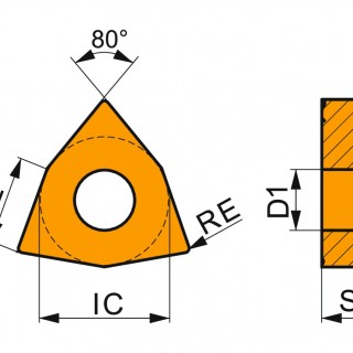 WNMG 080412EL-SI:T8430 Turning Insert - Negative