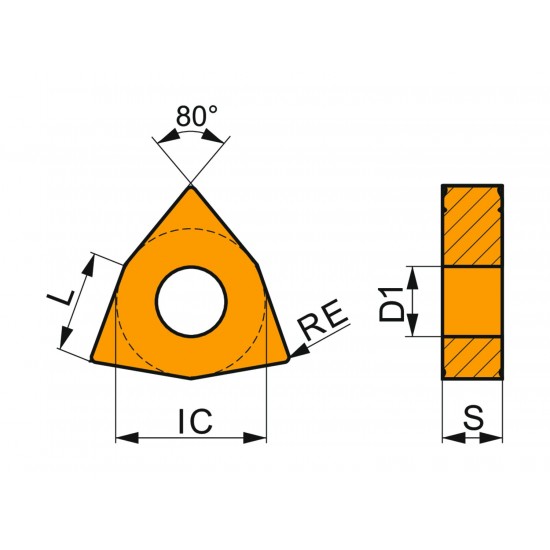 WNMG 080412E-SM:T7325 Turning Insert - Negative