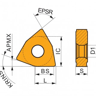 WNMJ 201380-PR:T9226 Bar Peeling Insert
