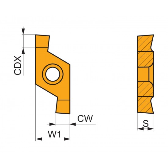 X61 0602-315 R:6640 Turning Insert - Grooving