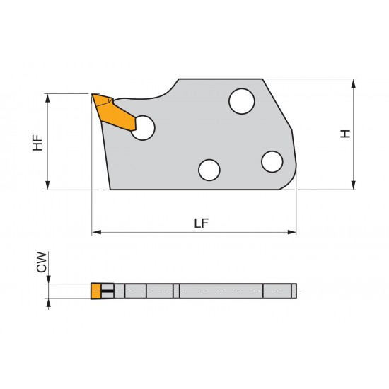 XLCFL 160115-2.00 Modular Blade - Parting and Grooving