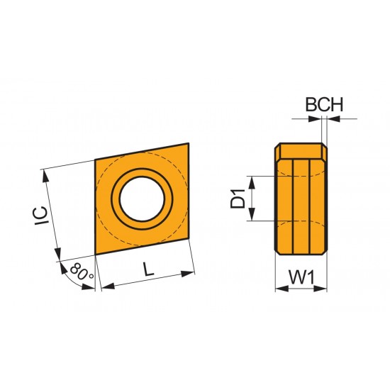 XNHQ 1606AZTN:M8330 Disc Mill Insert - Slotting