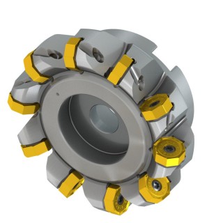100A10R-S45ON06-C ECON ON06 43° Face Mill with Double Negative Design and Internal Coolant