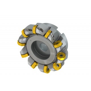 100A10R-S45ON06-C ECON ON06 43° Face Mill with Double Negative Design and Internal Coolant